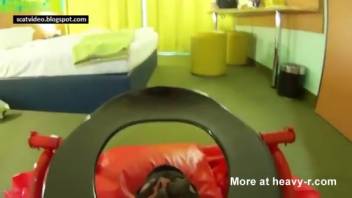 German woman defecating in man's mouth