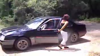 Ladies pulled over the vehicle to defecate